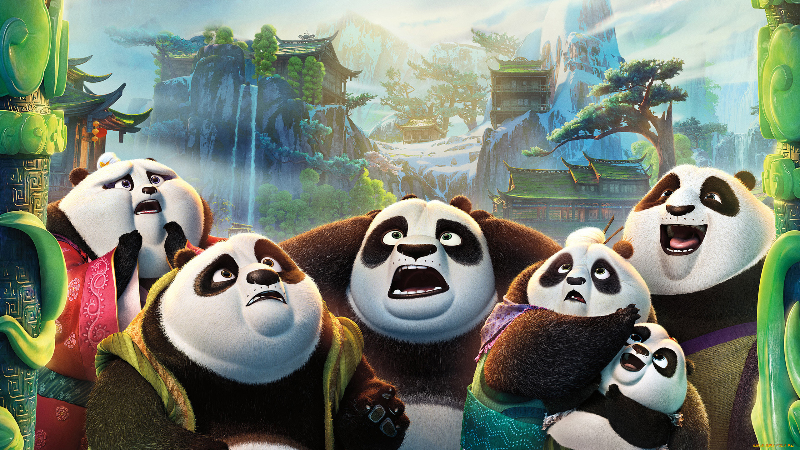 Обои Мультфильмы Kung Fu Panda 3, обои для рабочего стола, фотографии  мультфильмы, kung fu panda 3, панды, мультфильм, 3, kung, fu, panda Обои  для рабочего стола, скачать обои картинки заставки на рабочий стол.